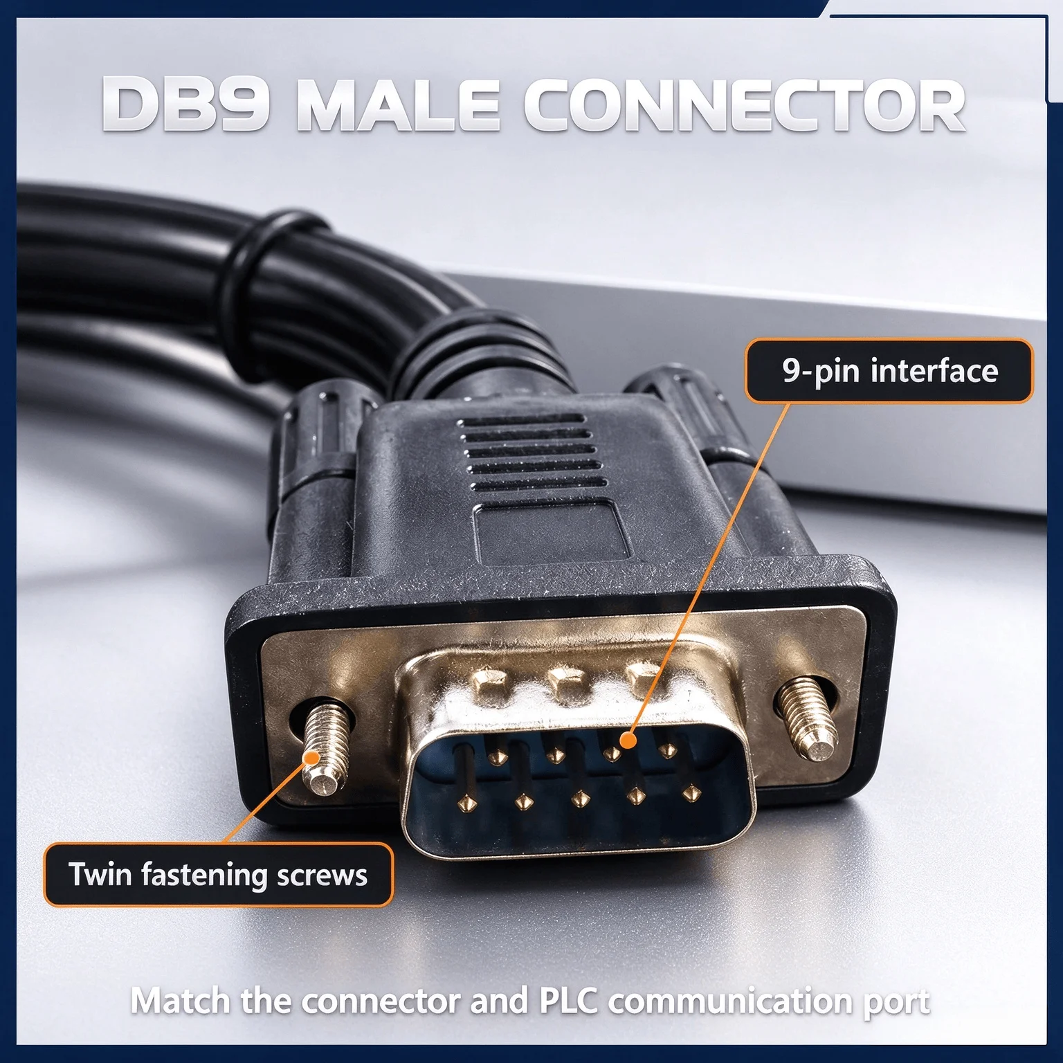 Host Link USB-XW2Z-200S-V Communication Cable for Omron CQM1H CPM2C CJ1M, DB9 Male RS232, CX-One Transfer Wire