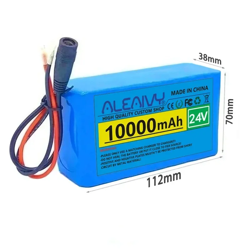 

6s2p 24V 10000mAh 18650 lithium battery rechargeable battery with BMS protection board lithium-ion battery pack with charger