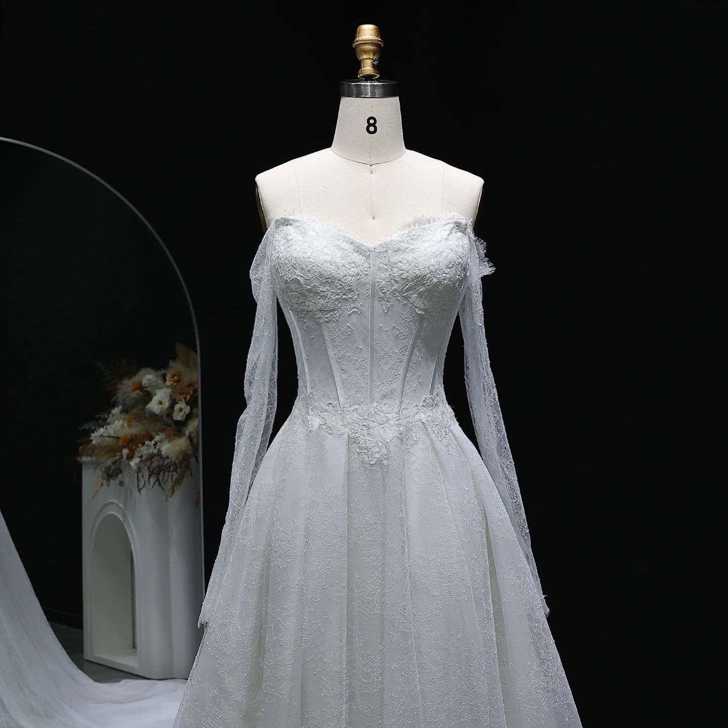 Sharon Said Elegant Ivory Sweetheart Satin Ball Wedding Dress Draped Basque Brush Train Bride Gowns 2025 SW010 Customized