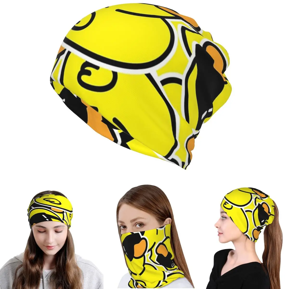Yellow Classic Rubber Duck Bandana Neck Cover Wrap Mask Scarf Multi-use Cycling Scarf Beanies Hat Unisex Adult Breathable