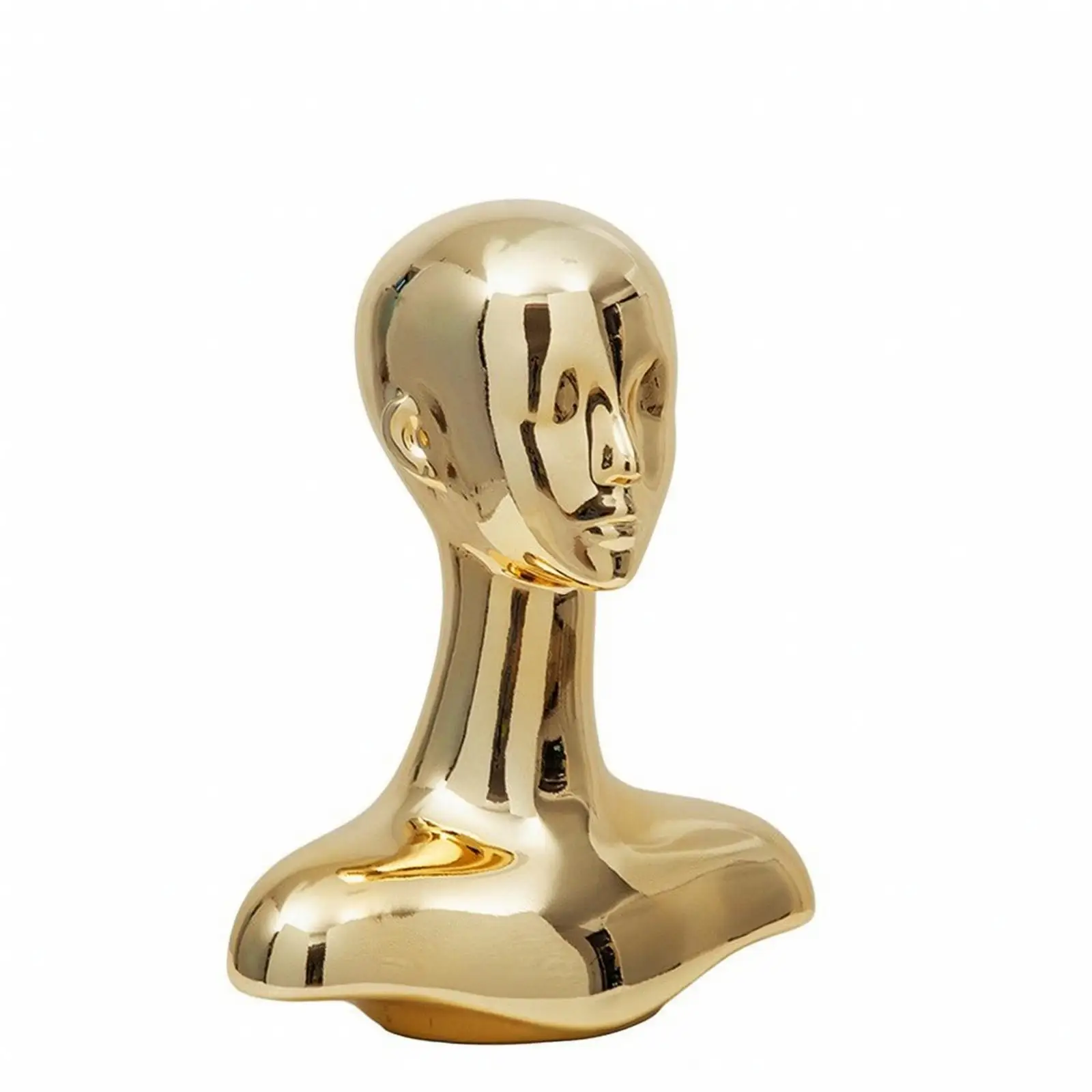 Versatile Plastic Mannequin Head with Ear Holes for Jewelry Hat Wig Store Display