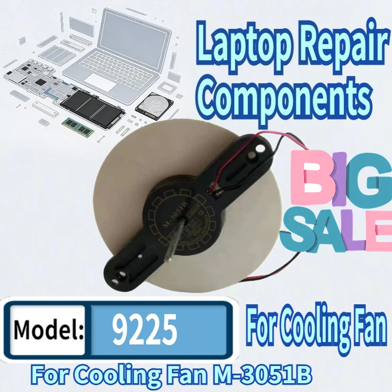 For Cooling Fan M-3051B Car Refrigerator Fan 9225 12VDC 0.45A Two-wire Circular DC Fan