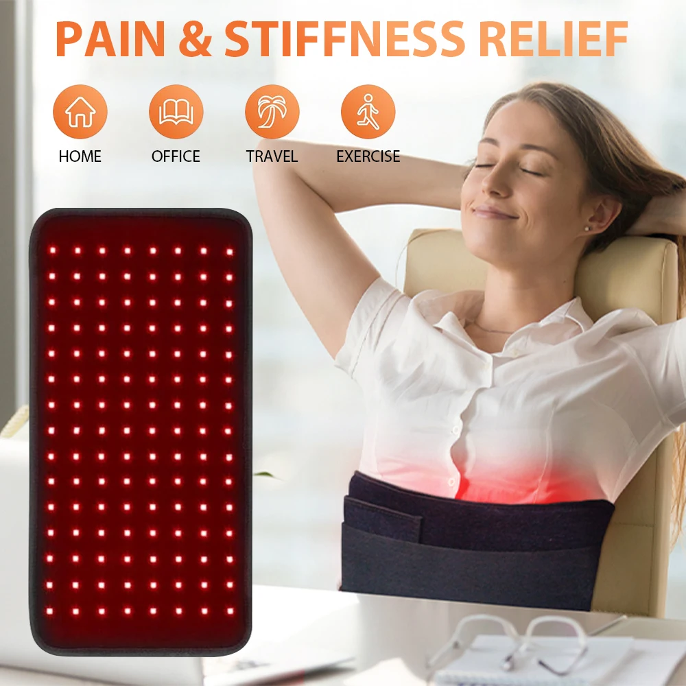 Infrared Red Light Therapy Device Pain Therapy 660nm & 850nm Back Pain Relief Wrap Burn Fat Wrap Slimming Machine Waist Heat Pad