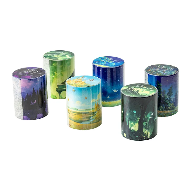 10 قطعة/1 مجموعة أشرطة لاصقة الزخرفية الرقص مع الغابات سكرابوكينغ DIY بها بنفسك ورقة سكرابوكينغ ملصقات