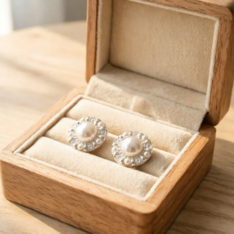 6 Stück neue luxuriöse weiße Perlen-Rundknöpfe aus Metall – 18/23 mm, DIY handgenähte Accessoires für Mantel, Kleid, Handarbeit – Detail 3