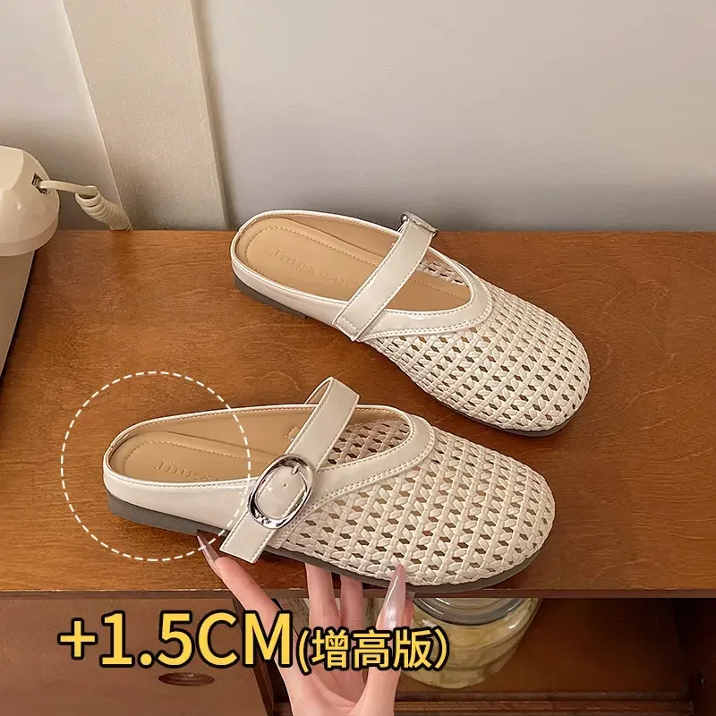Wide Foot Friendly Ladies Casual Slippers Roomy Inner Space Anti Slip Pressure Relief Sole Comfort Wear for Various Foot Shapes