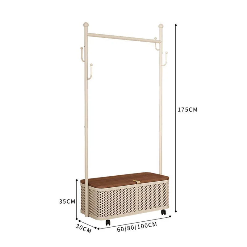 //Modern Stainless Steel Floor Standing Coat Rack With Clothes Shoe Storage Heavy Duty Living Room & Hotel Bedroom Furniture