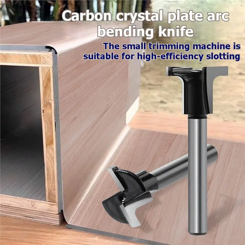 

【THANKSGIVING DAY】For Use With Slotting And Trimming Routers-Carbide Flat-Bottom Combo Bit For Carbon Crystal Board-Arc Bending