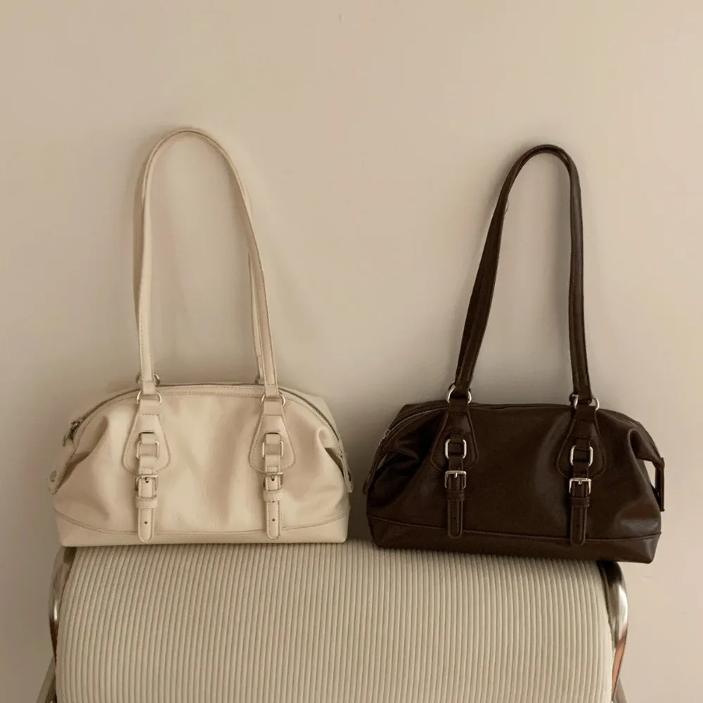 Korean Style Niche Bowling Bag for Women Ins Trendy Underarm Travel Shoulder Bag Large Capacity Versatile Commute Handbag