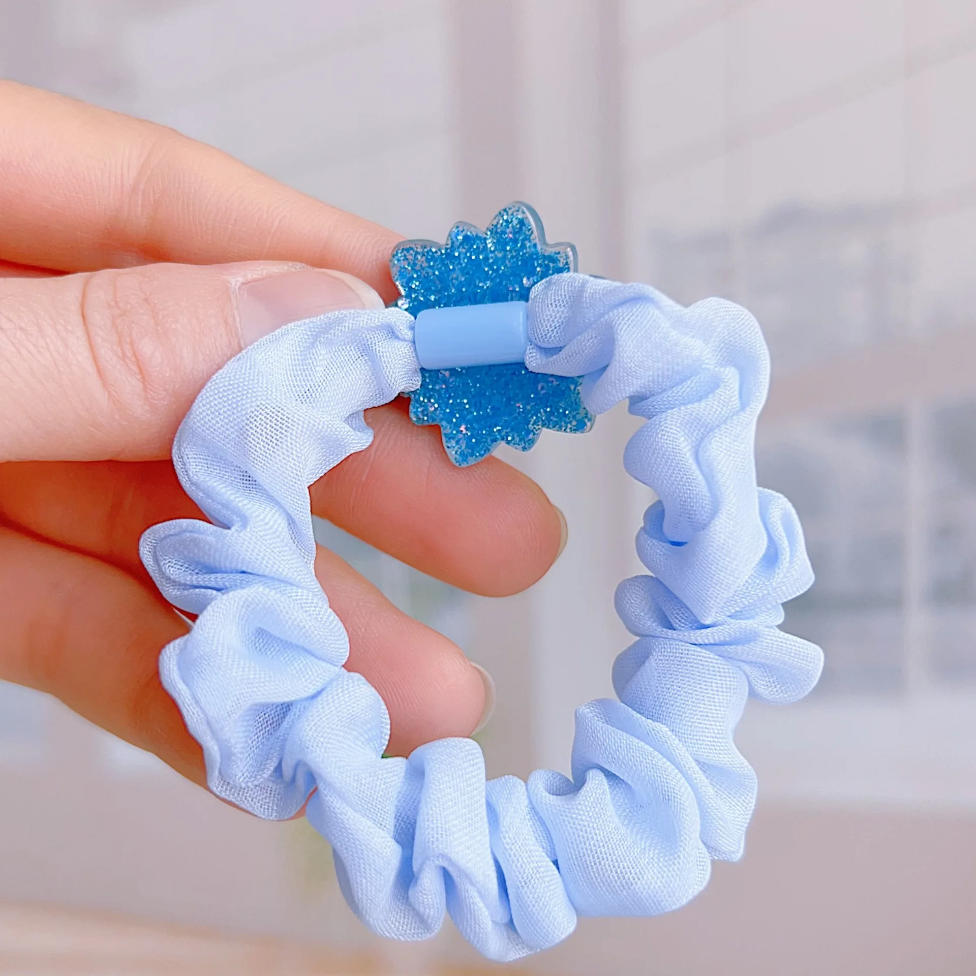5 Stück Damen Frozen Haargummis Haarseile Elsa Cartoon Haarspangen Haarnadeln Gummiband Mode Pailletten Blau Rosa Mädchen Kopfschmuck – Detail 10