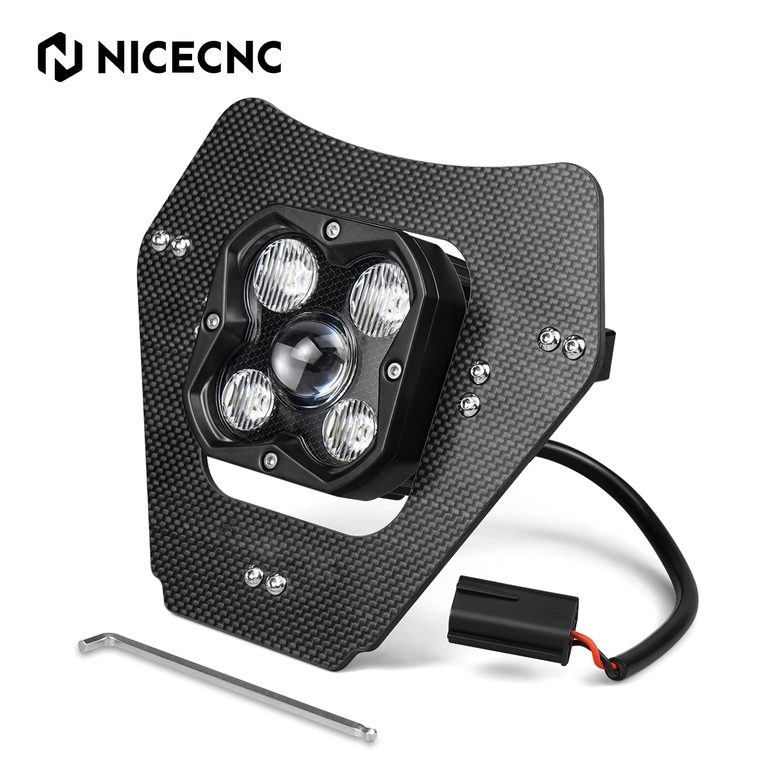 

NICECNC 3500LM 6000K LED Lamp Headlight For KTM 150-500 EXC EXCF XCW XCF-W XW-F 2024-2025 250 300 400 450 Motorcycle Accessories