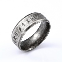 Retro European and American New Viking Rune Ancient Ring Men's Fashion Trend Retro Punk Party Accessories Jewelry