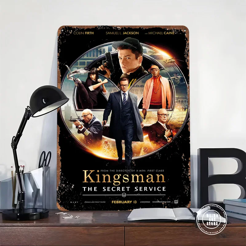 Kingsman Secret Service Printed Poster Customized Wall Art Retro Vintage Metal Tin Signs for Decoration Garage Decorations House