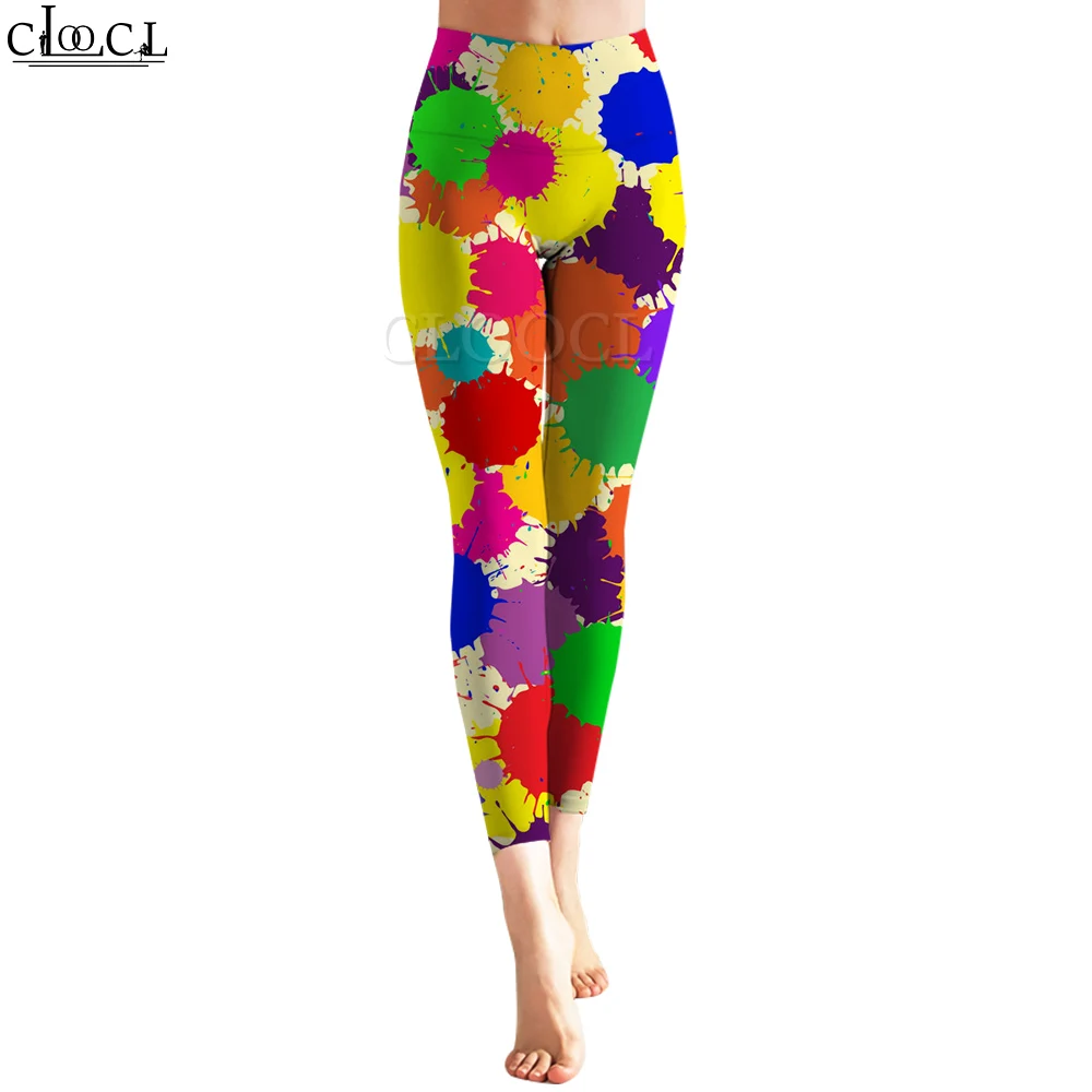 CLOOCL Mode Frauen Legging Farbe Farbstoff Kunst Gedruckt Hosen für Weibliche Outdoor Workout Push-Up Stretchy Legging Hohe Taille Hosen