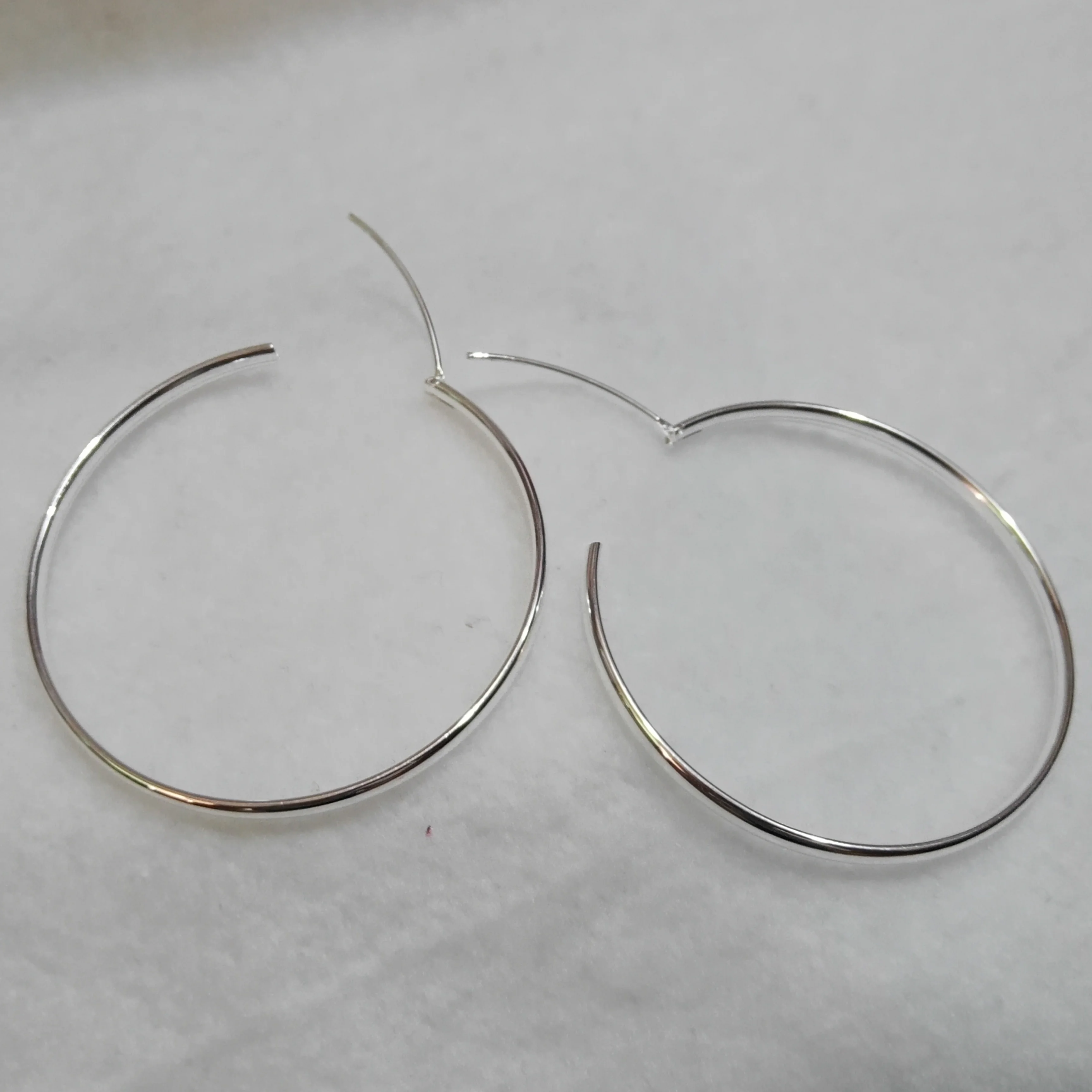 Somila Fashion S925 Earrings 70mm Diameter Big Hoop Earrings For Women  Brincos Jewelry Accessories 3.0MM Cерьги Kольца