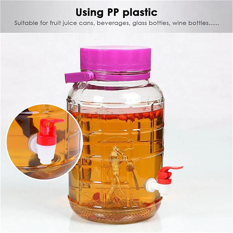 Glass Wine Bottle Plastic Faucet Wine Valve Water Dispenser Switch Tap Bibcock Jar Wine Barrel Water Tank Faucet With Filter New