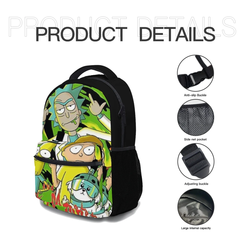 Rickky mor Schult asche für Jungen große Kapazität Studenten rucksack Cartoon High School Schüler Rucksack 17 Zoll