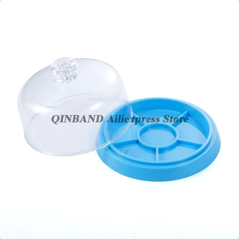 6 فتحات ساعة أجزاء حركة غطاء ورقة الغبار مع صينية الساعاتي حامل مقاوم للرطوبة صينية صندوق تخزين حامي أدوات إصلاح