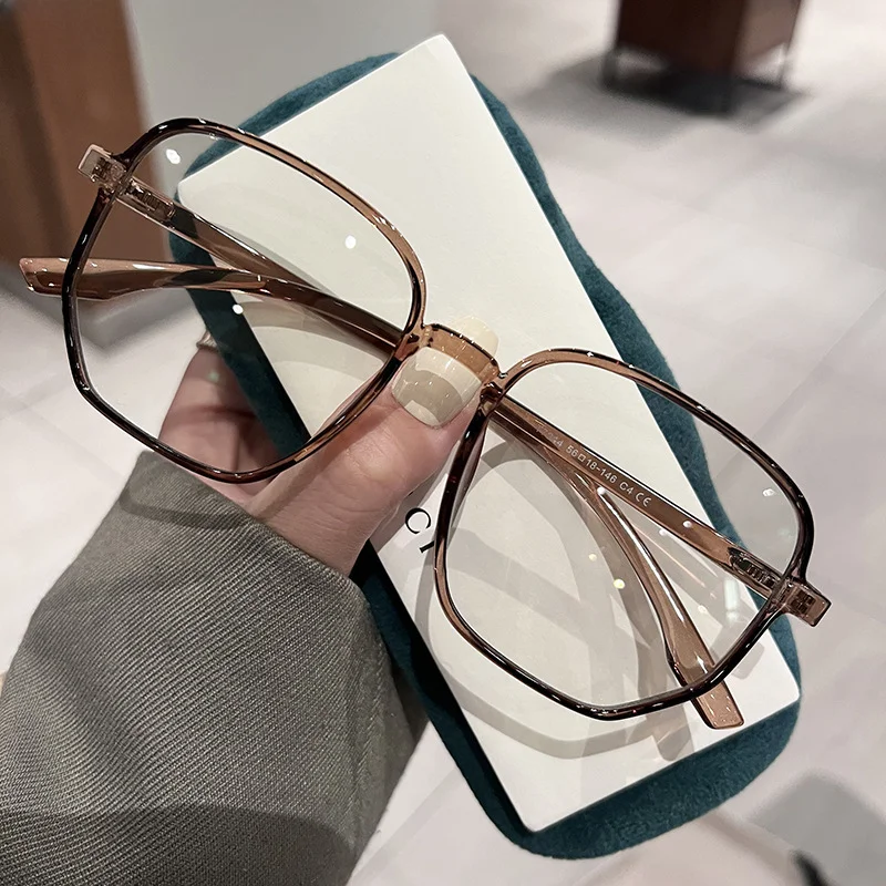 2024 Ultra Light Myopia Glasses Men Women Minus Diopter Eyeglasses Trendy Large Size Square Frame Near Sight Eyewear Vasos