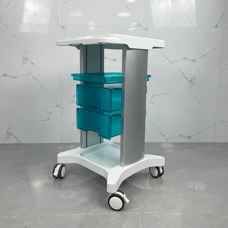 Beautify Instrument Trolley Cart Medical Manicure Tattoo Utility Salon Trolley Storage Shelf Salon Furniture Kosmetik Wagen FYST