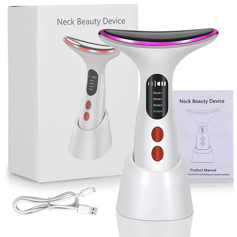 Skin Rejuvenation Instrument Neck Face Lifting And Tightening Anti Aging Artifact Facial Sonic Vibration Massager Beauty Device