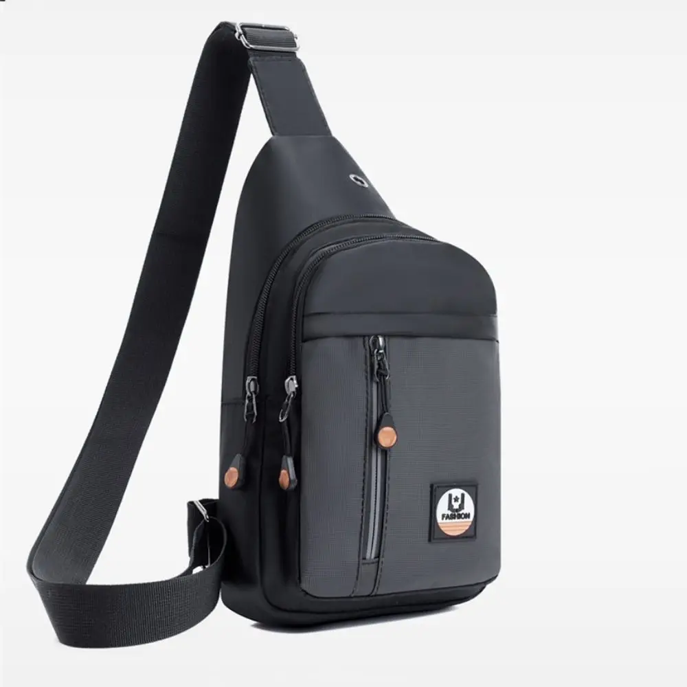

Oxford Cloth Men's Chest Bag Large Capacity Single Shoulder Outdoor Waist Bag Adjustable Strap Multipocket Sports Walking Bag