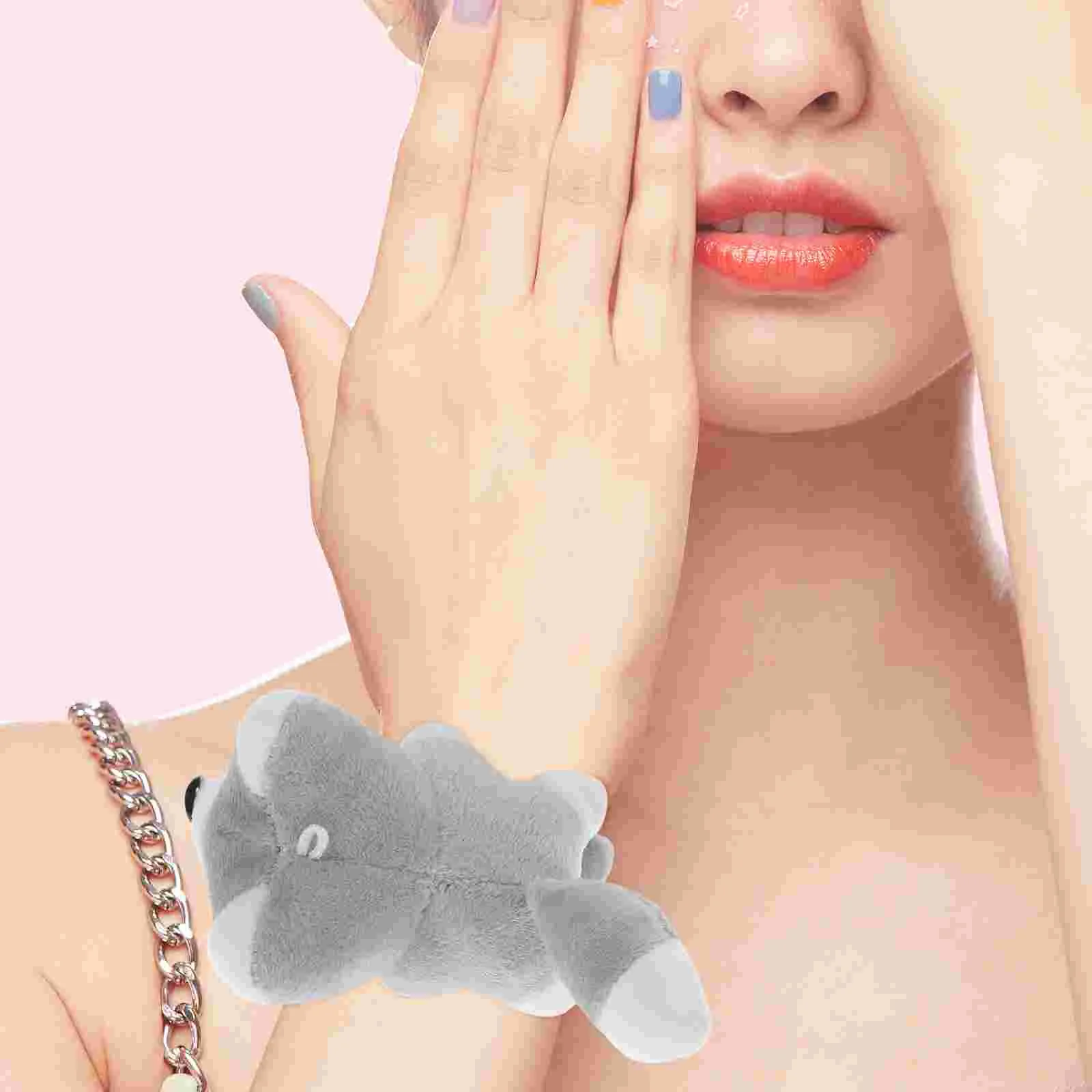 Pop Circle Bracelet Animal Toys Party Supplies Slap Wrist Band Plush Dog Children Theme Bands Cotton Wristband Toddler for Kids