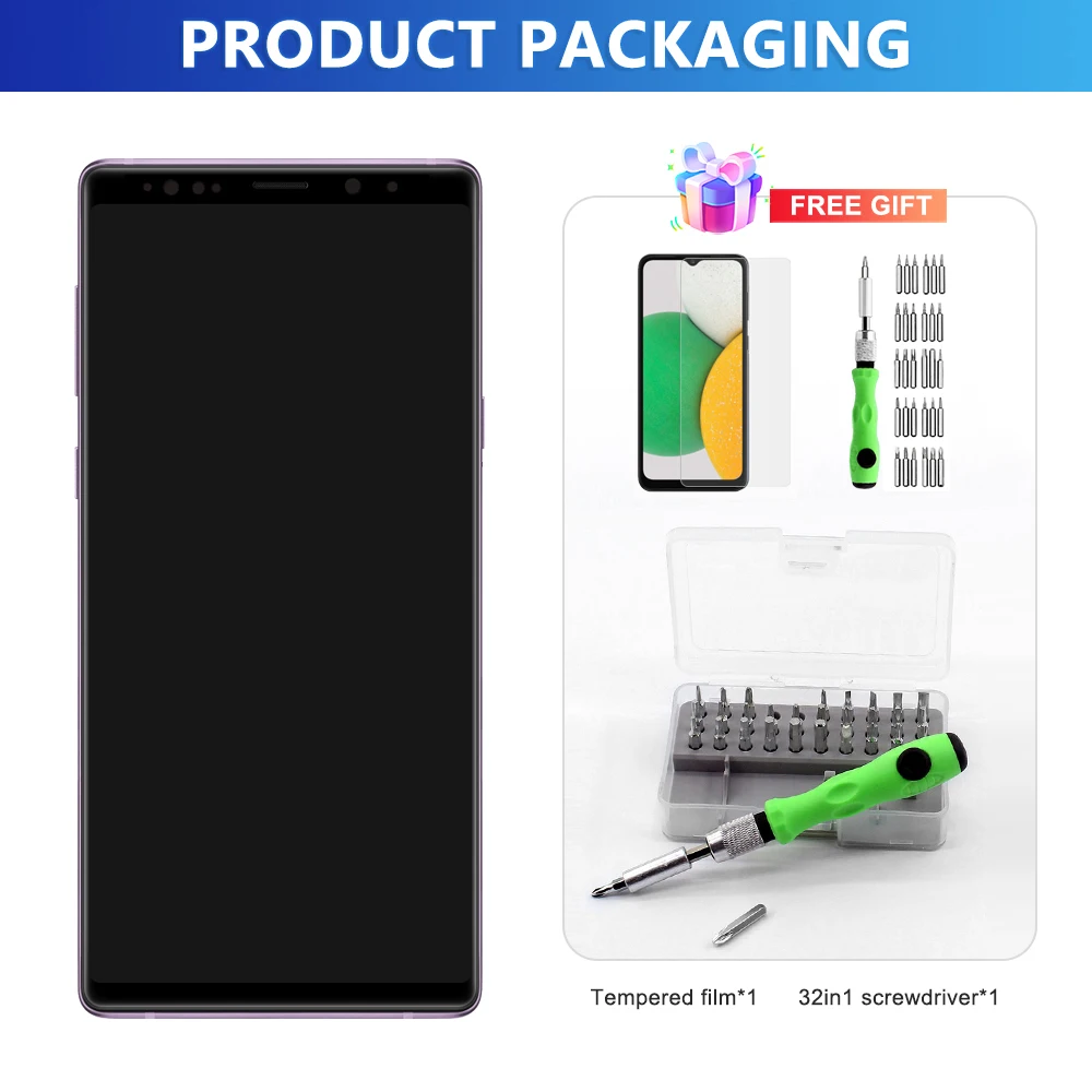 For Samsung Note9 Display Touch Screen Digitizer Assembly For Samsung Note 9 N960F N960U N9600,With Frame,100% Tested