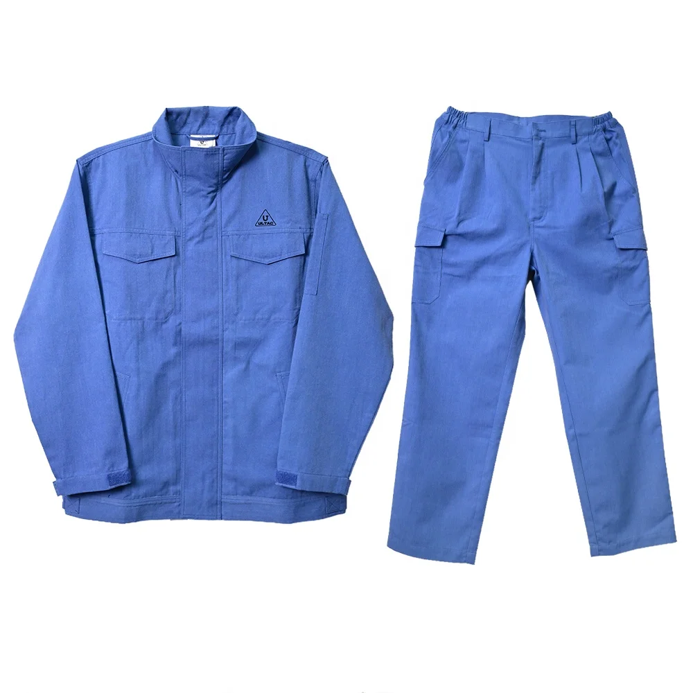 PARTNERJOY Arc Flash Protection Blue Cottonfr Clothing Fr Clothes Flame Retardant Work Suits