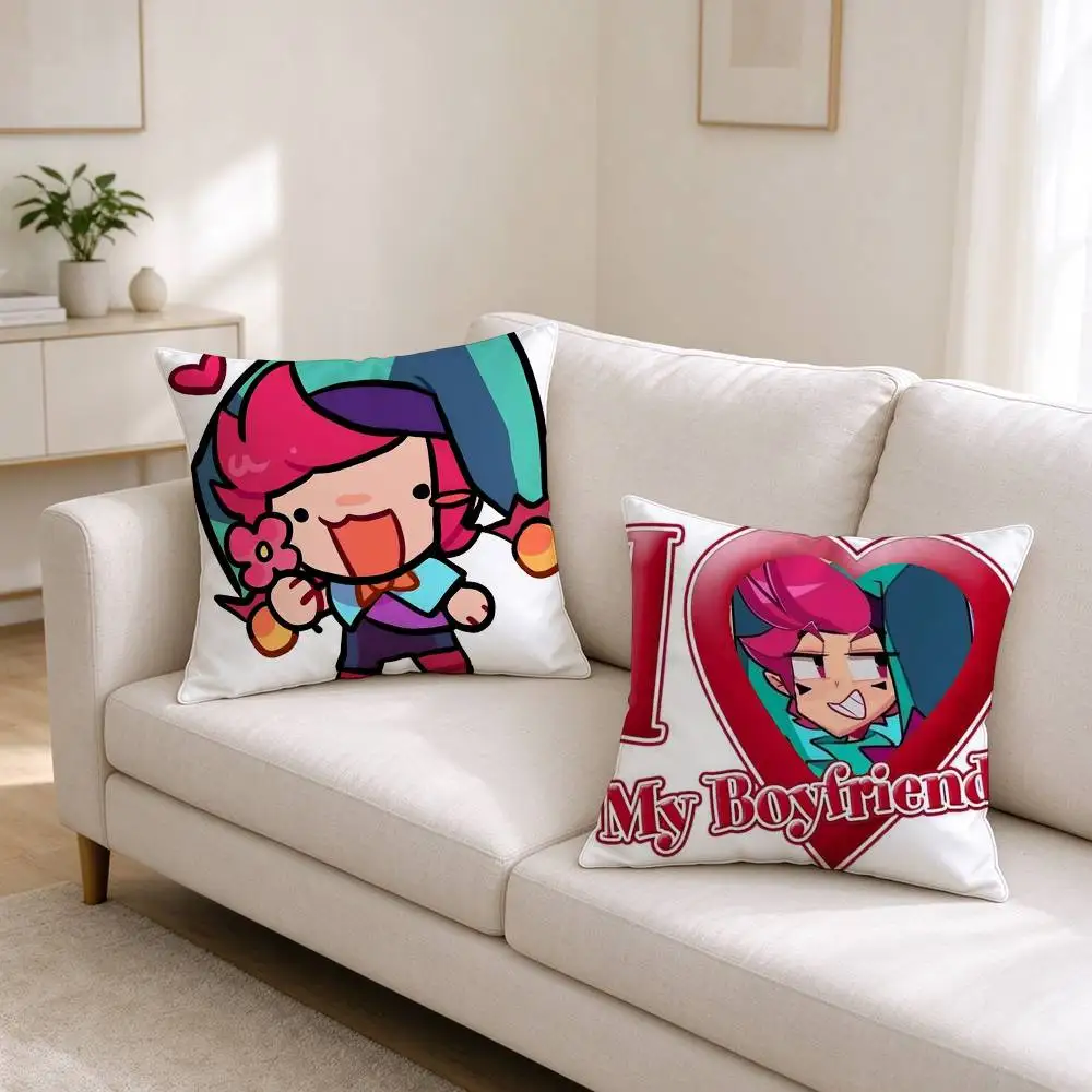 C-Chester G-Game Laser  Pillow Case Square Double-Sided Sofa Cushion Cover Bedroom Bedside Pillow