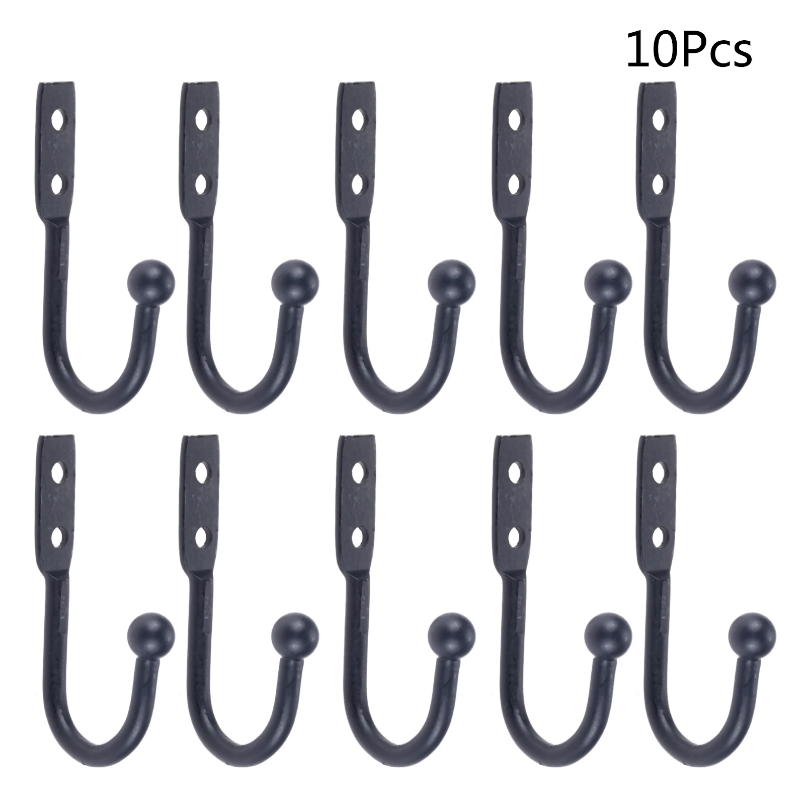 DRELD 10pcs Wall Door Bath Single Prong Coat Hook Hanger Furniture Kitchen Pot Hanger Hooks Handbag Bag Hanger Hooks 50*23mm