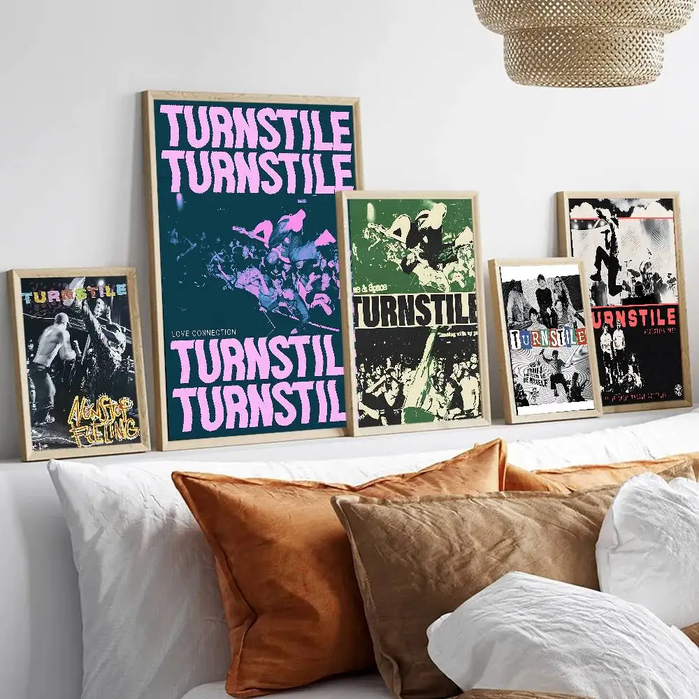 Hardcore Band Turnstile Vintage Posters Sticky Retro Kraft Paper Sticker DIY Room Bar Cafe Kawaii Room Decor