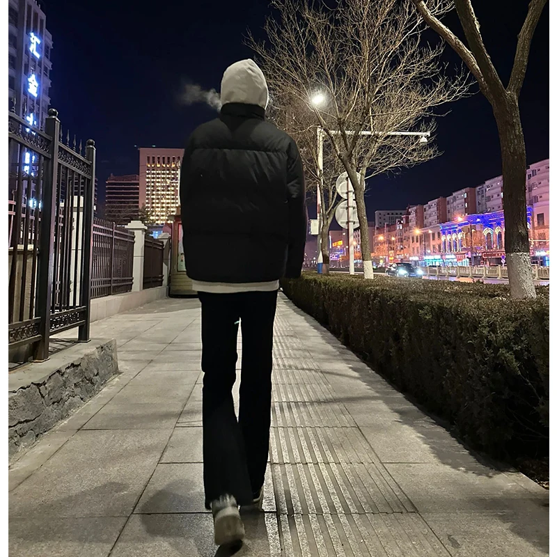 

Slim Fit Bla Denim Jeans Men's Spring Autumn Straight Leg Elastic Waist Trousers CleanFit Long Legs OOTD Faionable Jeans