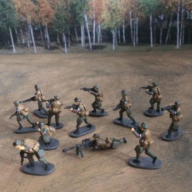 1:72 Scale Resin Models Modern Russian Special Forces Soldiers 12 Suitable For Tank Helicopter Scenes Collectible Decorative