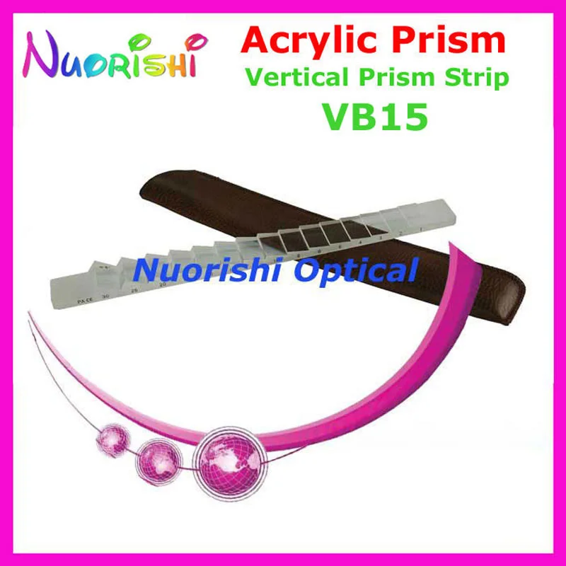 VB15 Optical Acrylic Vertical Prism Lens Stick Strip Leather Case Packed