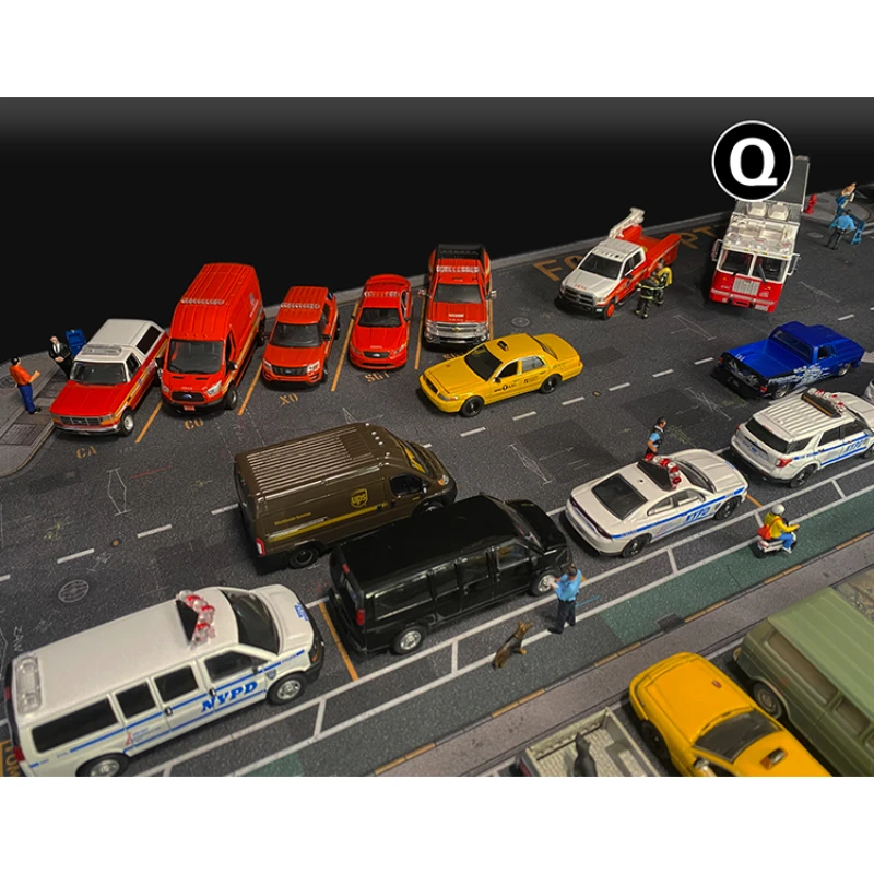 1:64 Scale 80X55cm Car Mat Pittsburgh Streets Road Scene Accessory Parking Lot Mat For Diecast Vehicle Display Mouse Pad Gifts