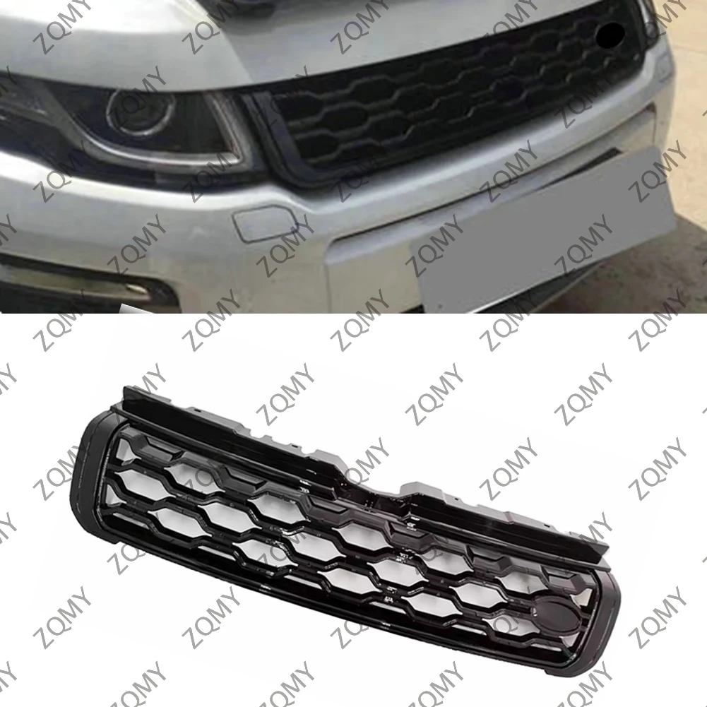 Car Styling Front Upper Mesh Grille with logo For Land Rover Range Rover Evoque 2010 2011 2012 2013 2014 2015 2016 2017 2018