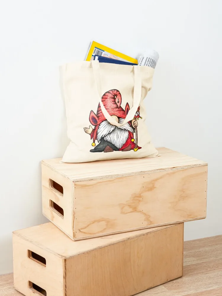 Borsa tote Harlequin Gnome Borsa tote Borsa da donna Borsa a tracolla in tela Borse di stoffa