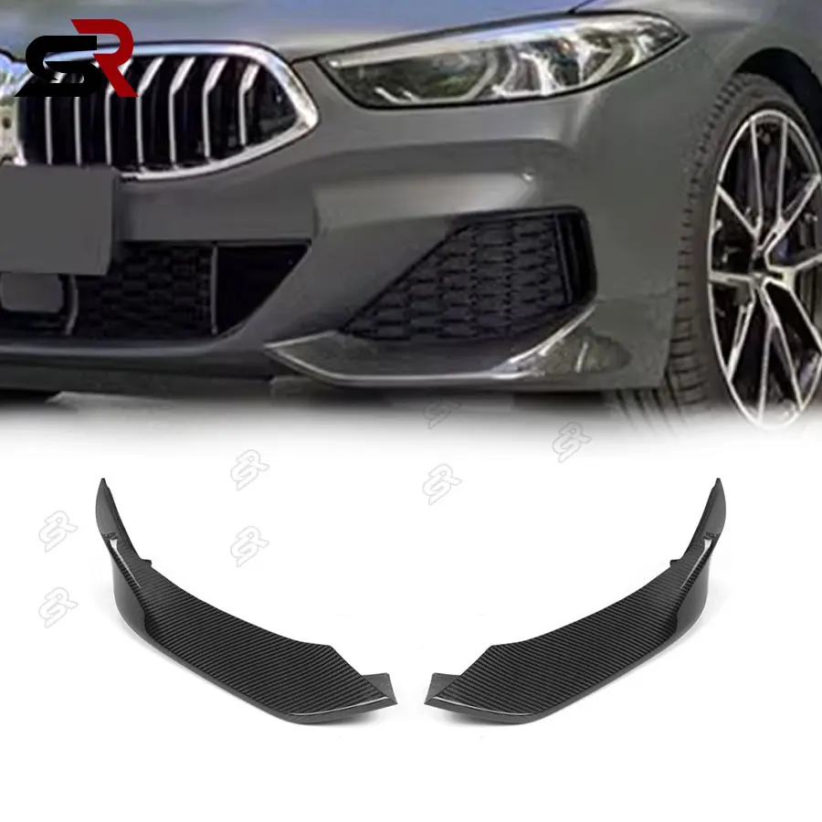 For BMW 8 Series G14 G15 G16 2018 Carbon Fiber Car Front Bumper Splitter Diffuser Lip Protector Spoiler Deflector Guard