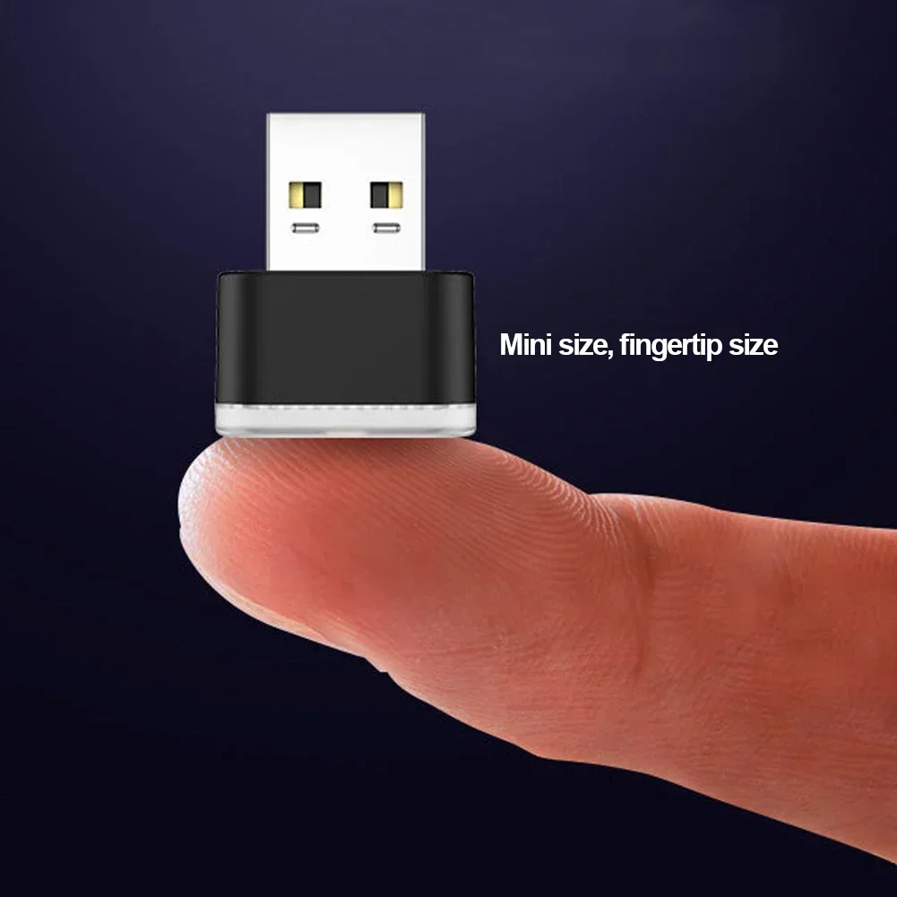 ミニUSB LEDネオンシーリングライト,車内装飾ライト,ユニバーサルPCプラグアンドプレイ,非常灯,1個