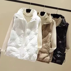 Winter Sleeveless Jacket Female Down Vest 2024 New Duck Down Puffer Waistcoat Ultra Light Winderproof Outwear Women Gilet