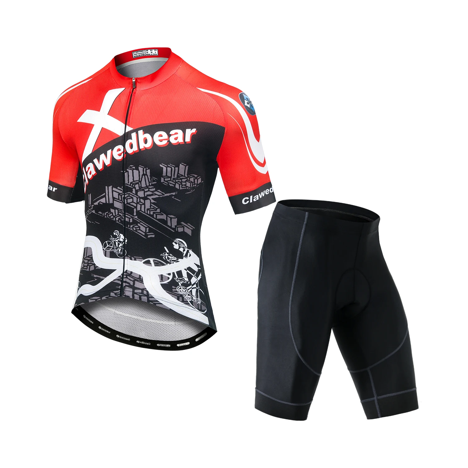 

Мужская одежда для горного велосипеда с короткими рукавами, комплекты шорт с мягкой подкладкой для велоспорта, быстросохнущие дышащие велосипедные топы и шорты с полной молнией