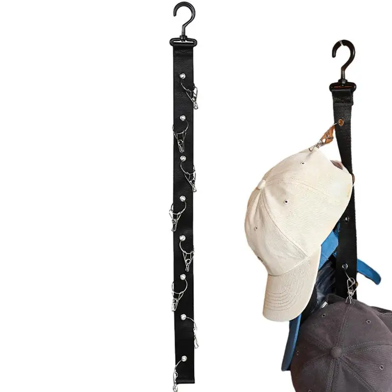 Hat Rack For Closet Ball Hat Storage Organizer Clips Closet Rod Hat Hanger Organizer Hat Storage Strap Wide Brim Hat Hangers For