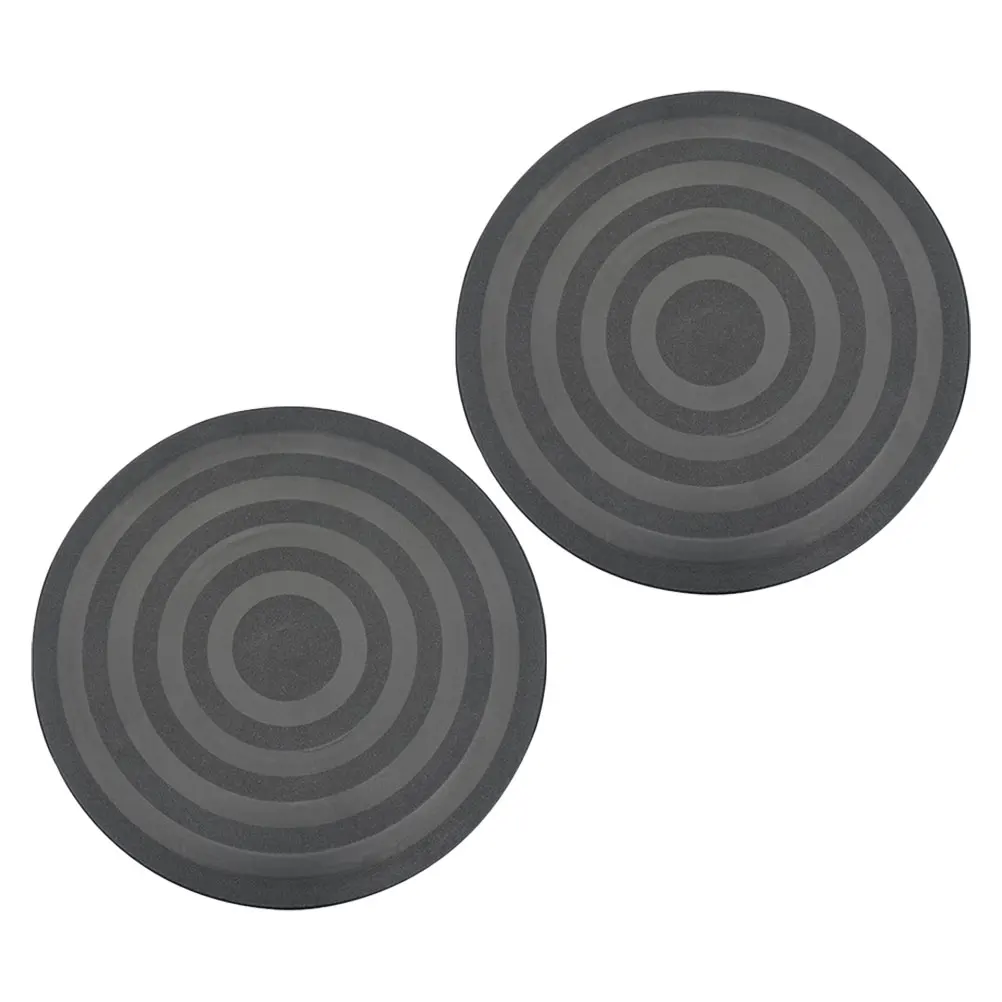 

2Pcs Plastic Turntable 360Degree Rotating Plate 20CM Diameter Black PP NonSlip Pads Countertop Packaging DIY Household Storage