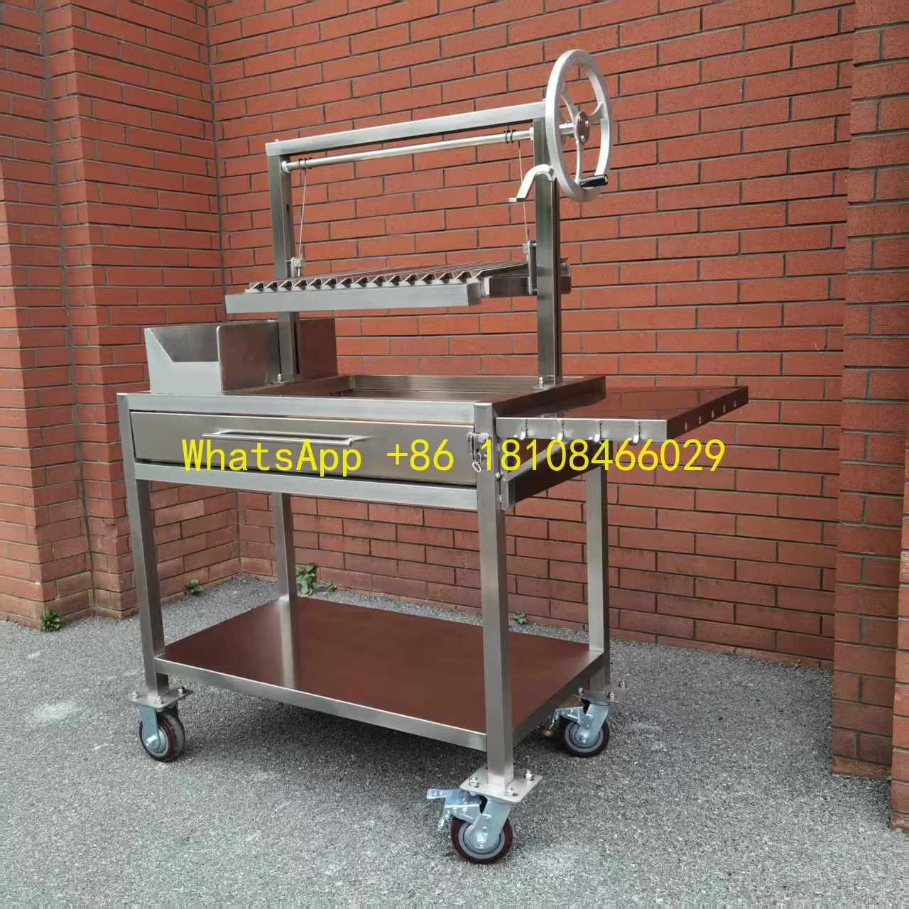 

Parrilla Santa Maria Argentina Argentine Grill 40" New Design Wood Charcoal Stainless Steel BBQ Grill With Fire Basket Asado