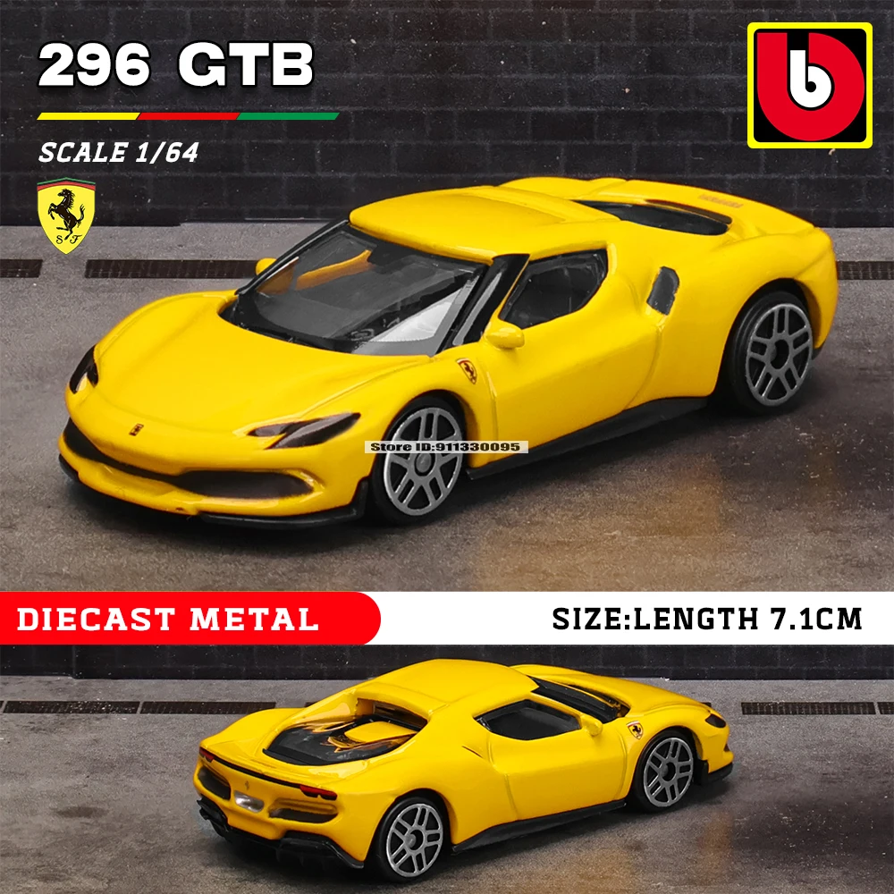 Bburago 1:64 Ferrari 488 458 F12 296 F40 F50 alloy luxury car die-casting car model toy collection gift mini car model