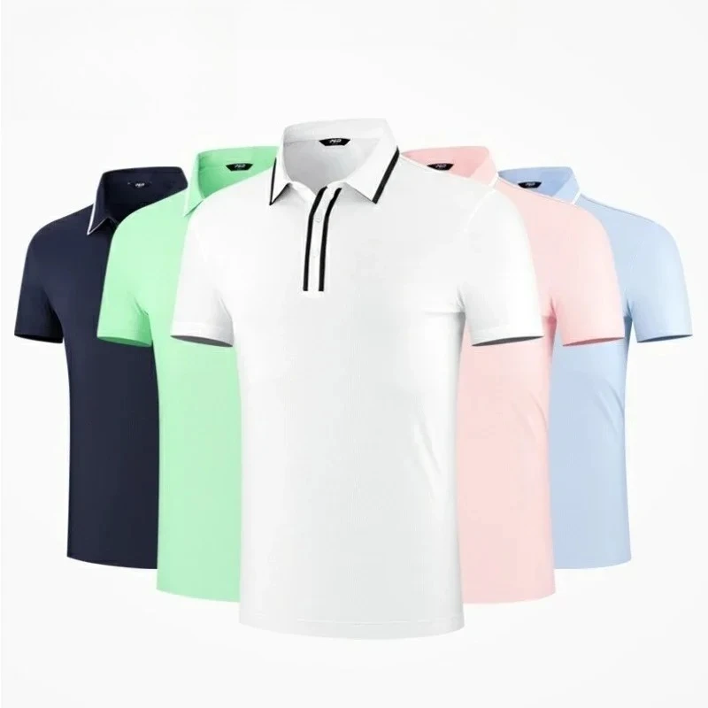 Men Golf Trainning T Shirts Team Clothing Short Sleeve Polo Shirt YF826