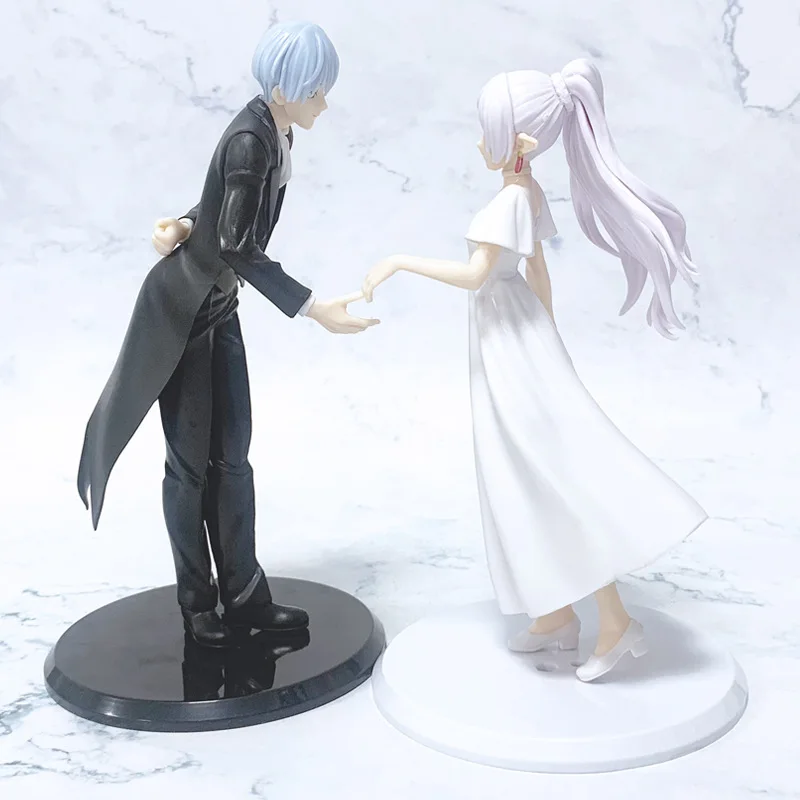 2Pcs/set New Anime Frieren: Beyond Journey's End Himmel Ball Gown Kawaii Figure PVC Model Toys Doll Ornament Gifts