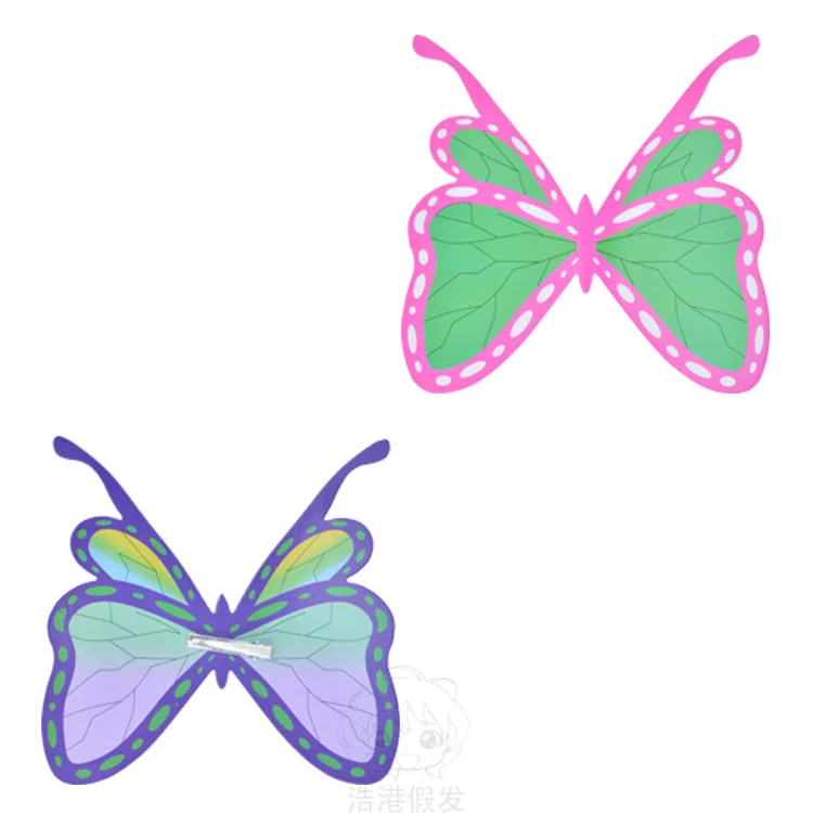 هالوين Kochou Shinobu أغطية الرأس Tsuyuri Kanawo فراشة مشبك شعر المرأة كوميك كون تأثيري اكسسوارات أداء الحفلات الدعائم #5