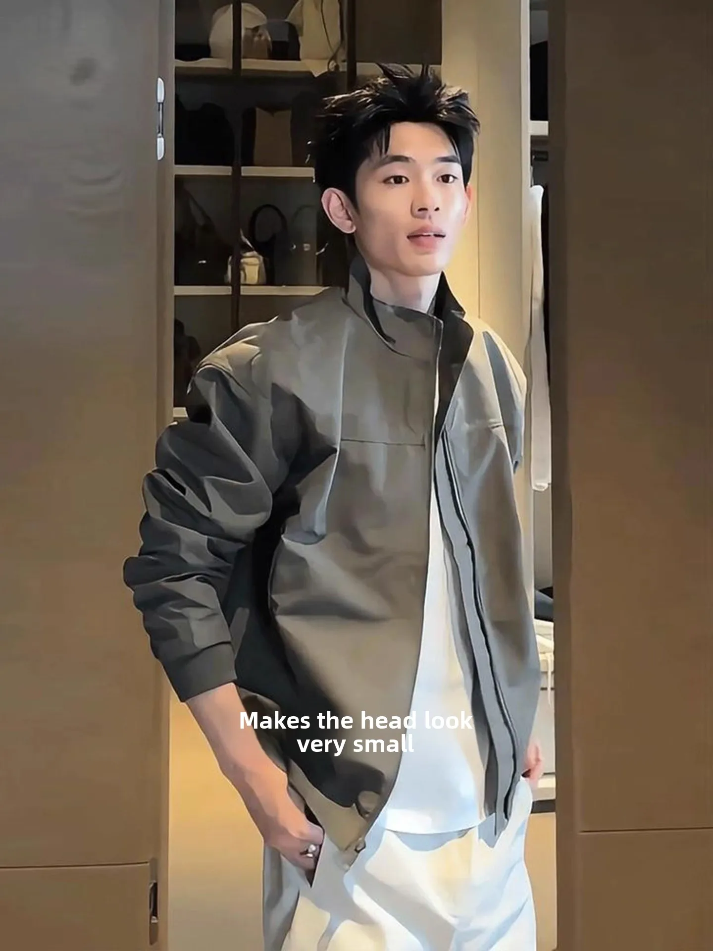 Black Pilot Jacket Men's Short Shoulder Outerwear American Style Casual Fashion Baseball Shirt Loose Fit Simple Design